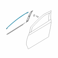 OEM 2015 Kia Sedona MOULDING Assembly-Front Door Diagram - 82850A9000