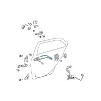 OEM 2010 Toyota Yaris Lock Cable Diagram - 69770-52030