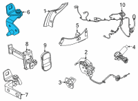 OEM 2021 Ford Bronco Sport Upper Hinge Diagram - H6BZ-5826801-A