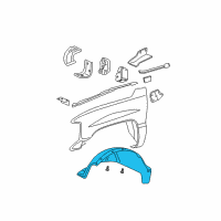 OEM 2006 Cadillac Escalade ESV Shield Asm-Front Wheelhouse Panel Splash Diagram - 15134957