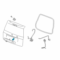 OEM 2008 Jeep Compass Cylinder Lock-LIFTGATE Lock Diagram - 68000602AA