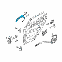 OEM 2020 Hyundai Kona Rear Door Outside Handle, Left Diagram - 83651-J9000