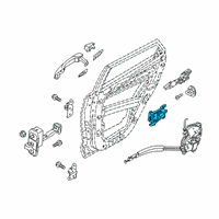 OEM 2019 Hyundai Kona Rear Interior Door Handle Assembly, Right Diagram - 83620-J9000-TRY