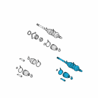 OEM 2008 Toyota Highlander Shaft & Joint Assembly Diagram - 42370-49256