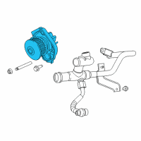 OEM 2014 Dodge Dart Engine Water Pump Diagram - 4892713AC