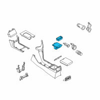 OEM 2003 Infiniti M45 Front Center Cup Holder Wood Grain Diagram - 68430-CR901