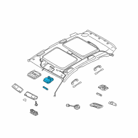 OEM 2015 Hyundai Tucson Overhead Console Lamp Assembly Diagram - 92820-2S000-MCH