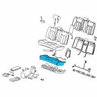 OEM 2009 Cadillac DTS Pad Asm-Rear Seat Cushion Diagram - 15823674