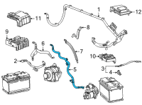 OEM 2022 Chevrolet Silverado 3500 HD Positive Cable Diagram - 84655053