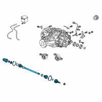 OEM Acura ZDX Driveshaft Assembly, Passenger Side Diagram - 42310-SZN-A02