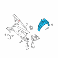 OEM 2015 Nissan Altima Protector Rear-Wheel House, H Diagram - 76749-3TA0A