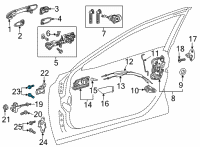 OEM Toyota Camry Upper Hinge Bolt Diagram - 90105-A0282