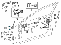 OEM 2021 Toyota Avalon Upper Hinge Bolt Diagram - 90105-A0282