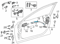 OEM 2021 Toyota Sienna Lock Cable Diagram - 69750-08050