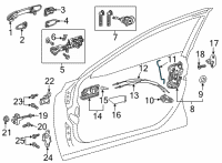 OEM 2021 Toyota Sienna Lock Rod Diagram - 69311-08030