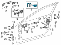 OEM 2021 Toyota Sienna Cylinder & Keys Diagram - 69052-08050