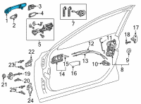 OEM Toyota Sienna Handle, Outside Diagram - 69210-08060-A0