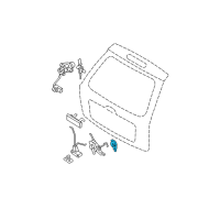 OEM 2005 Kia Sportage Tail Gate Actuator Assembly Diagram - 957501F020