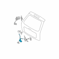 OEM Kia Sportage Tail Gate Latch Assembly Diagram - 812301F000