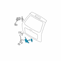 OEM Kia Sportage Tail Gate Bell Crank Assembly Diagram - 812901F010