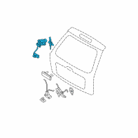 OEM 2005 Kia Sportage Back Door Key Sub Set Diagram - 812501FC00