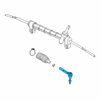 OEM Chevrolet Equinox Outer Tie Rod Diagram - 25956927