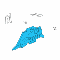 OEM 2009 Lincoln MKX Quarter Trim Panel Diagram - 9T4Z-7831012-AB