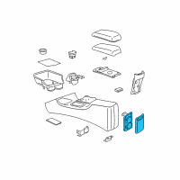 OEM 2002 Pontiac Grand Am Holder Asm, Front Floor Console Rear Cup *Gray Diagram - 12463109