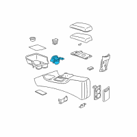 OEM 1999 Pontiac Grand Am Holder Asm, Front Floor Console Front Cup *Graphite Diagram - 22627372