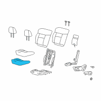 OEM Ford Seat Cushion Pad Diagram - 8L3Z-15632A22-C