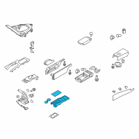 OEM 2011 Nissan GT-R Cup Holder Assembly Diagram - 68430-KB50A