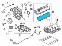 OEM Ford F-350 Super Duty Valve Cover Gasket Diagram - LC3Z-6584-A