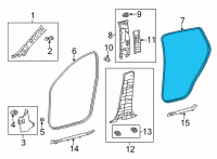 OEM Toyota Venza Surround Weatherstrip Diagram - 62331-48100