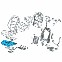OEM 2022 Chevrolet Camaro Seat Cushion Pad Diagram - 84427045