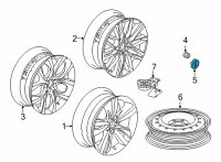 OEM Acura MDX Cap Assembly, Wheel Center Diagram - 44732-TGV-A30