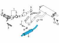 OEM 2021 Ford Bronco Sport MUFFLER ASY - CENTRE AND REAR Diagram - LX6Z-5230-S