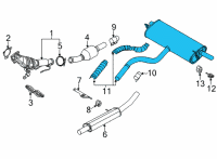 OEM 2021 Ford Bronco Sport MUFFLER ASY - REAR Diagram - LX6Z-5A289-BGD