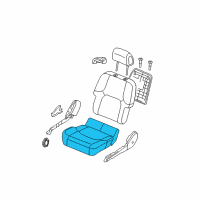 OEM 2008 Nissan Xterra Cushion Assembly - Front Seat Diagram - 87300-ZP70E