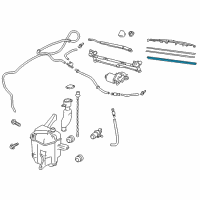 OEM 2020 Toyota Highlander Wiper Blade Insert Diagram - 85214-0E130