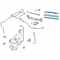 OEM 2007 Lexus ES350 Front Wiper Blade, Left Diagram - 85222-33241