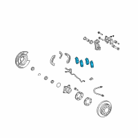 OEM 2009 Lexus GX470 Rear Disc Brake Pad Kit Diagram - 04466-60090