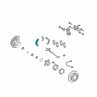 OEM 2020 Lexus GX460 Shoe Assembly, Parking Brake Diagram - 46550-60070