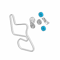 OEM Pontiac Aztek Serpentine Idler Pulley Diagram - 12563097