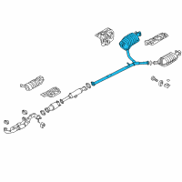 OEM Kia Cadenza Tail Pipe W/Muffler Right Diagram - 287113R830