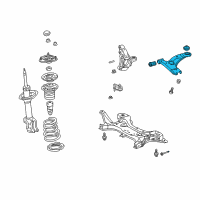 OEM 2009 Toyota Prius Lower Control Arm Diagram - 48068-47040