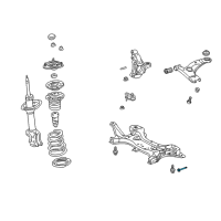 OEM 2005 Toyota Prius Lower Control Arm Rear Bolt Diagram - 90119-14108