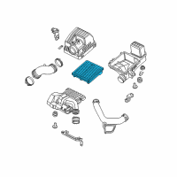 OEM 2010 Honda Civic Element Assembly, Air Cleaner Diagram - 17220-RMX-000