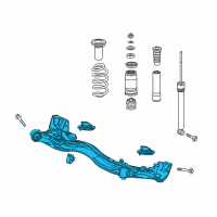 OEM 2017 Honda HR-V Beam Assembly, Rear Axle Diagram - 42100-T7X-A00