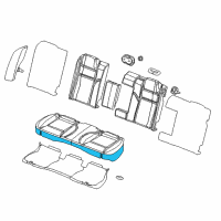 OEM 2009 Chrysler 300 Seat Cushion Foam Diagram - 5139653AA