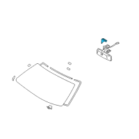 OEM 2006 Lexus LS430 Cover, Inner Rear View Mirror Stay Holder Diagram - 87834-50030-A2